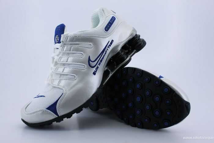 argente et bleu marine Nike Shox NZ chaussures de sport (2)